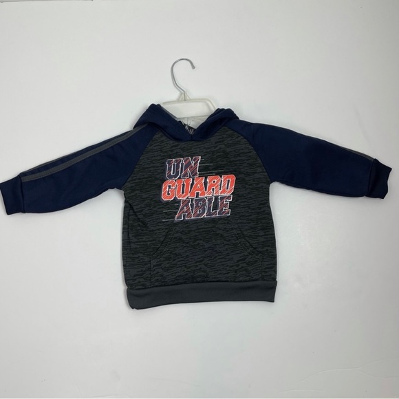 Two Piece Boys Two Tone Hooded Sweatshirt and Striped Sweatpants Set Size 2T - Picture 3 of 13
